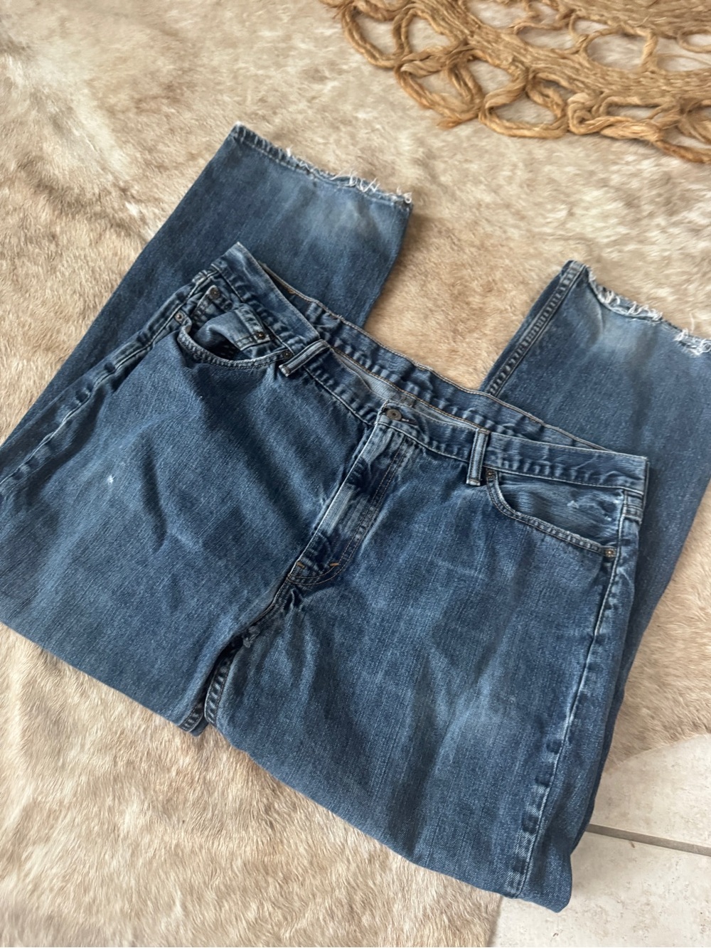 Levi's Men's Straight-Leg Dark Blue Denim Jeans